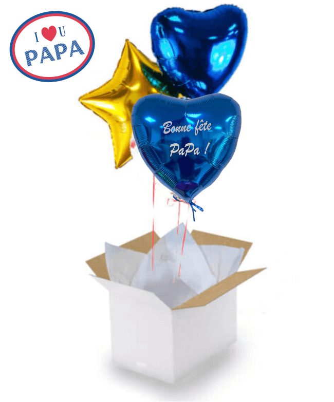 Image 1 Bouquet de Ballons "Bonne Fête Papa" à Personnaliser