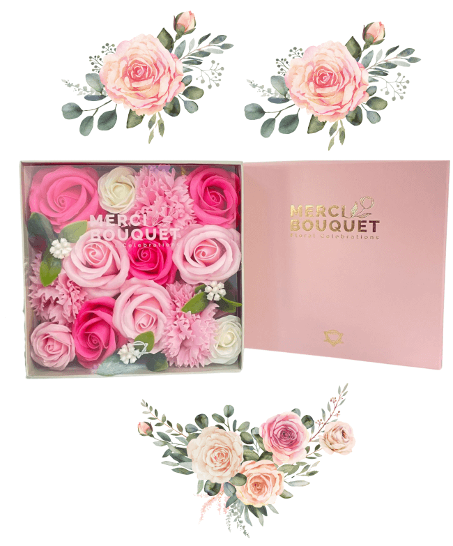 Image 1 Coffret de Fleurs de Savons Carré