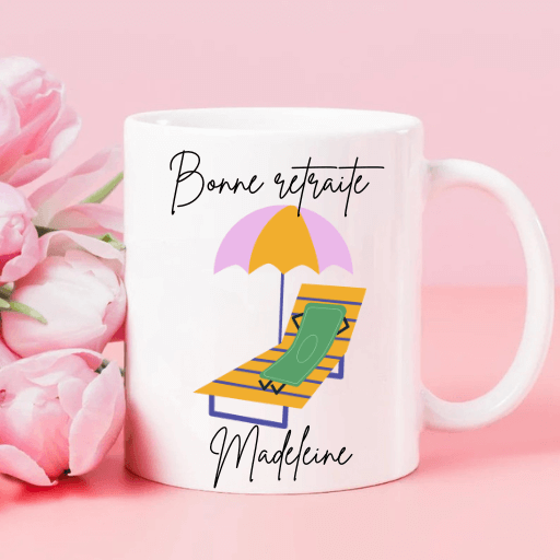 Image 1 Mug "Bonne Retraite" – Personnalisable avec un Prénom