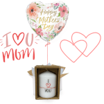 Vignette 1 Ballon "Happy Mother's Day" avec Bougie "I Love You