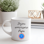 Vignette 1 Mug a Personnaliser "Fabriqué Avec Amour" – Un Cadeau Authentique et Chaleureux