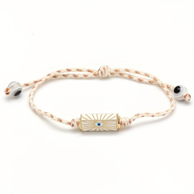 Image 1 Bracelet blanc Porte Bonheur "Oeil"