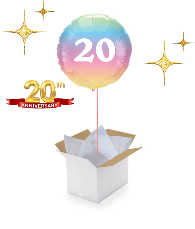 Image 1 Ballon "20 Ans" - Une surprise éclatante pour un anniversaire mémorable !