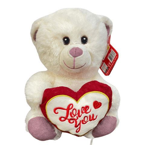 Image  Peluche Ourson "Love You" de 36 cm - Cadeau Idéal pour la Saint-Valentin