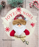 Vignette 1 Décoration de Noel en Bois Texte à personnaliser 