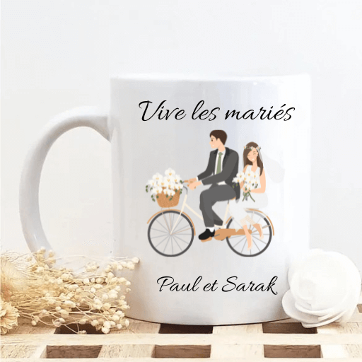 Image 1 Mug "Vive les Mariés" – Personnalisable avec Votre Signature