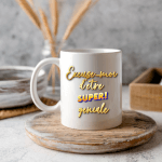 Vignette 1 Mug "Excuse-moi d'être Super Géniale" – Le Cadeau Idéal pour Célébrer les Super Héros de la Vie