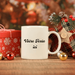 Vignette 3 Mug Chiot Noel texte à personnaliser