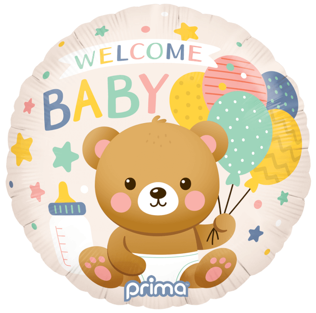 Image 2 Bouquet de ballons "Welcome Baby" texte à personnaliser