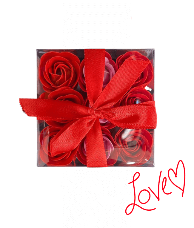 Image 2 Ballon "Happy Mother's Day" avec Coffret de 9 Roses Rouges en Savon