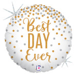 Vignette 3 Bouquet de Ballons "Best Day Ever" avec Cœurs – Cadeau Unique à Offrir